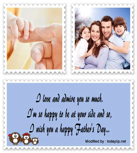 Cards with images for fFther's day for Messenger.#FathersDayPhrases
