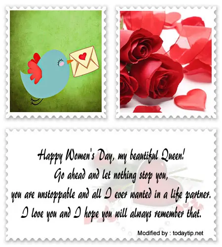 Pretty Women's Day love phrases download to share by Twitter