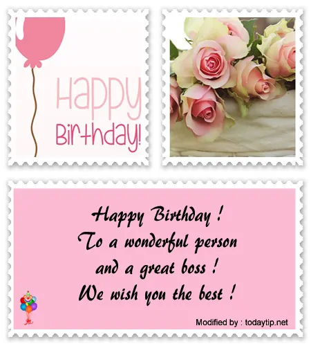 download cute birthday wordings for your Boss