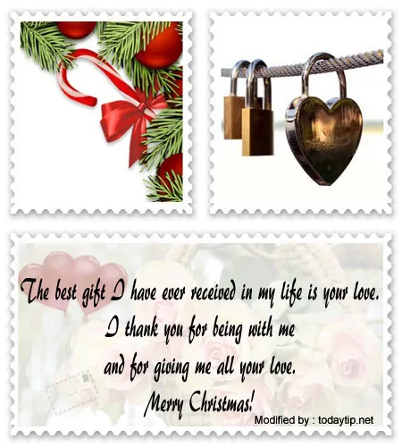 Heartfelt Christmas love text messages & cards