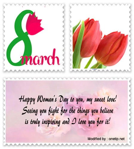Beautiful  Women's Day love text messages to send by Messenger.#WomesDayLovePhrases